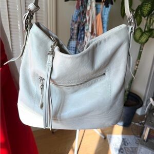 Vintage Coach Cream Leather Legacy Hobo Bag